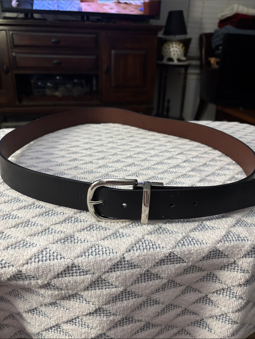 Torrid Reversible Belt: Black to Brown